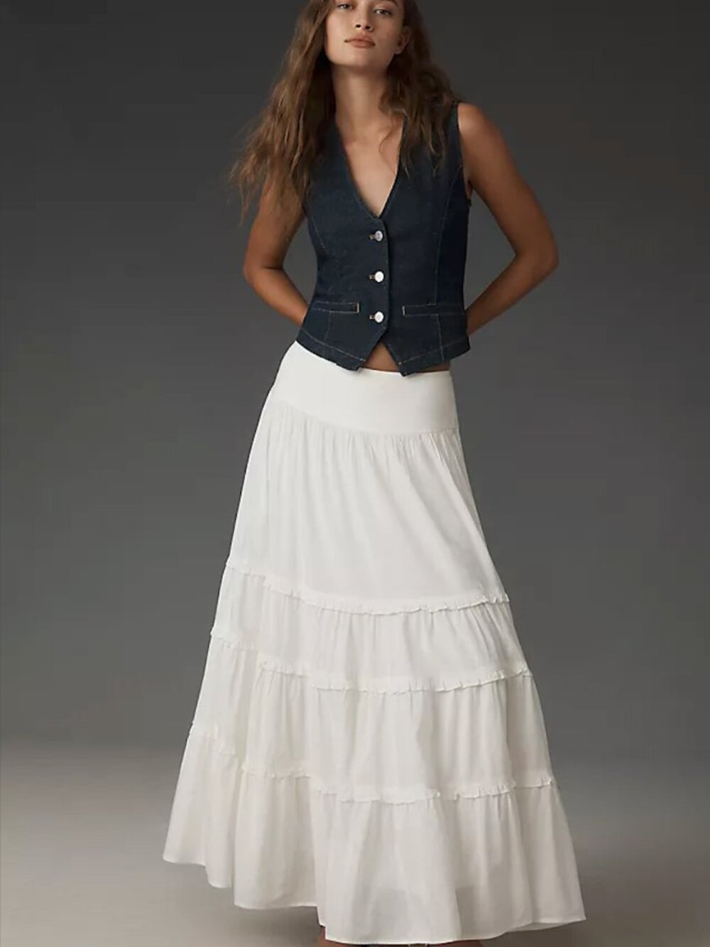 Reformation Evelina Tiered Skirt - Size 0